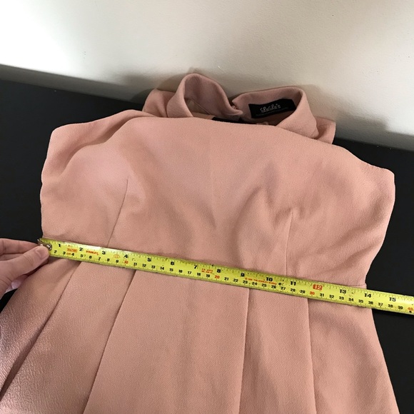 Lulus Blush Pink Fit and Flare Mini Dress | Choker Collar | Open Back - Picture 15 of 16